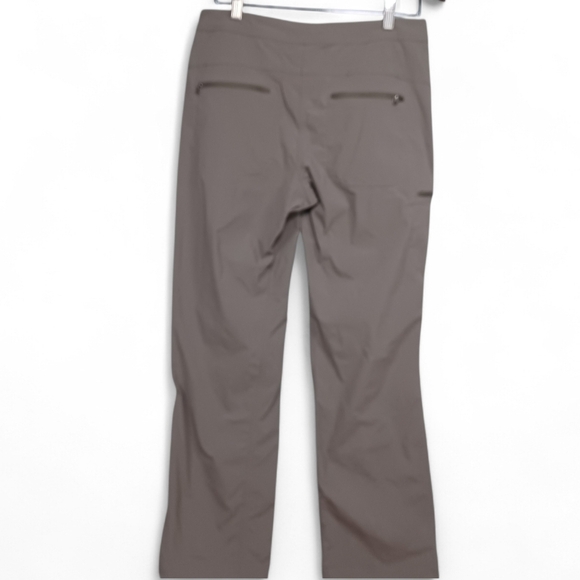 L.L.Bean Women's Nylon Hiking Pants 12 Taupe Adjustable Hem Cozy Outdoor Travel - Picture 2 of 11